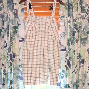 Abercrombie & Fitch Black and White Checkered Mini Dress Size Medium